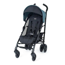Chicco Liteway Stroller in Arctic color, featuring a black seat with safety harness and a protective canopy.