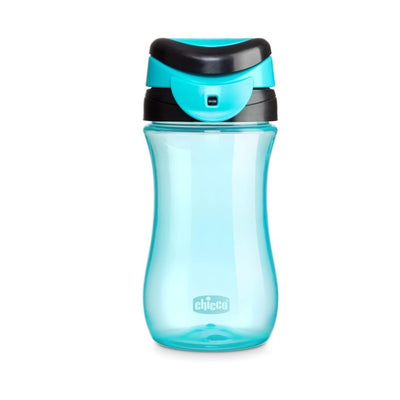 Chicco My Tumbler in teal, a 12 oz spout cup for children aged 2 years and older, featuring a sleek design and spill-proof lid.