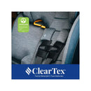 Chicco Myfit Cleartex Harness + Booster Car Seat in obsidian, featuring grey fabric, adjustable harness, and Greenguard certification.