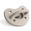 Chicco Physioforma Luxe Pacifier in grey for infants aged 6-16 months, featuring a textured surface and a handle.