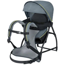 Chicco SmartSupport Backpack Carrier in Solar color, featuring a protective canopy and comfortable mesh seating.