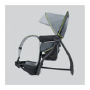 Chicco SmartSupport Backpack Carrier in solar color with adjustable canopy and padded harness for comfortable carrying.