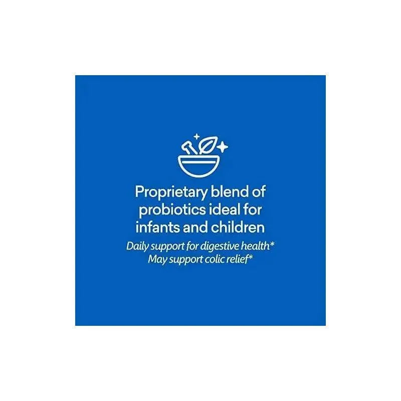 Proprietary blend of probiotics for infants and children, promoting digestive health and colic relief.