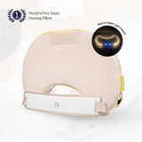 Comia Halo Smart Nursing Pillow with built-in night light feature and adjustable strap, ideal for comfortable feeding.