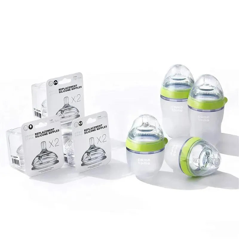 Comotomo 7Pk Baby Bottle Bundle Green