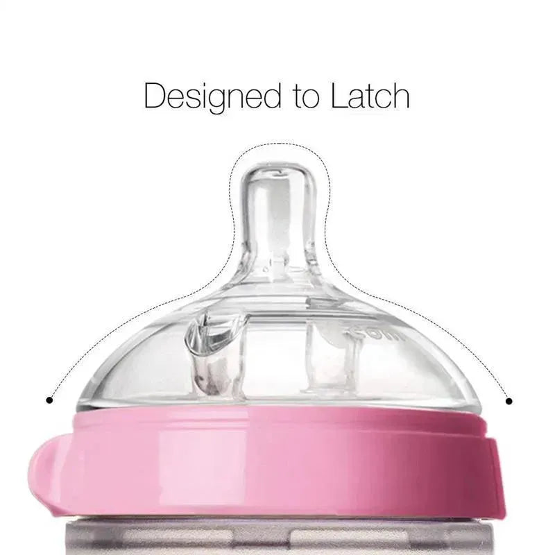 Comotomo - 2Pk Natural Feel Baby Bottle, Pink (5Oz) Image 5