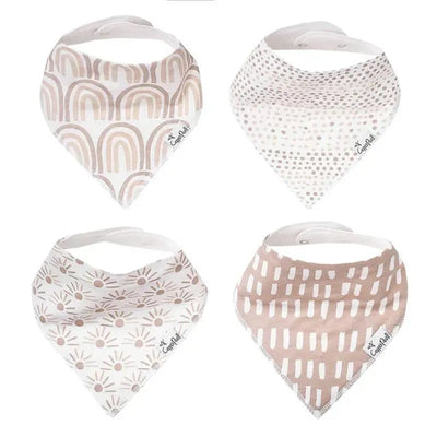 Copper Pearl - 4Pk Bliss Baby Bandana Drool Bibs Image 1