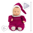 Corolle Babipouce Pink Grenadine doll, 28 cm tall, dressed in a pink outfit with floral accents and a white hat. Suitable for ages 0+.