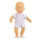 Corolle Dolls My First Doll, Mini Hug Bonne Nuit, features a soft-bodied baby doll wearing a butterfly-patterned onesie.