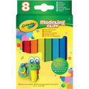 Crayola 8 Ct Modeling Clay pack featuring colorful clay sticks and a green snail figure, suitable for ages 4 and up.
