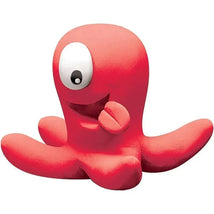 Red octopus figurine made from Crayola Model Magic, featuring a smiling face and playful pose.