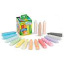 Crayola Washable Sidewalk Chalk set with 16 colorful chalk pieces arranged around the box, suitable for outdoor art.