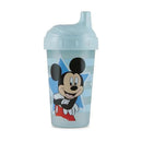 Two-pack of Disney Mickey Mouse hard spout cups featuring a cheerful Mickey design on a light blue background with stars.