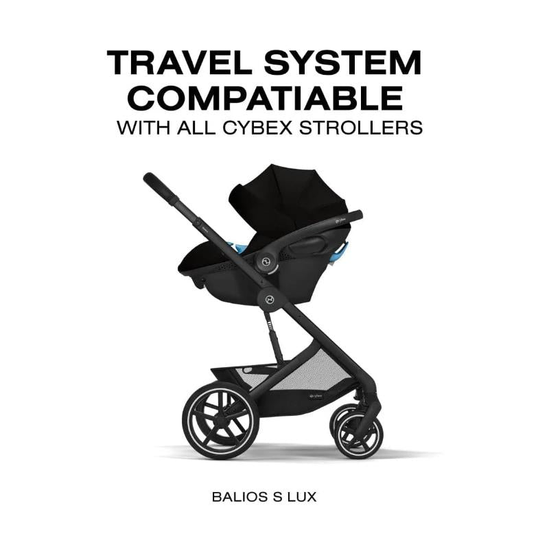 Cybex Aton G2 Swivel Infant Car Seat in Stormy Blue, designed for use with all Cybex strollers.