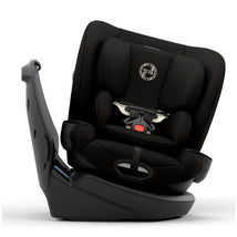 Cybex Callisto G 360 Select Rotating All-In-One Convertible Car Seat features a sleek black design with side-impact protection and adjustable headrest.