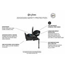 Cybex Cloud T Infant Car Seat in Sepia Black, featuring advanced safety features like SensorSafe, side-impact protection, and easy installation.