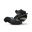 Cybex Cloud T car seat with SensorSafe technology, featuring a black shell and adjustable canopy.