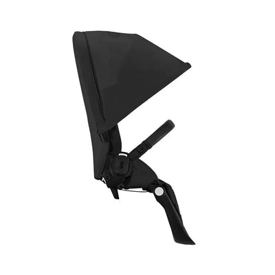 Cybex Gazelle S Second Seat in Moon Black, featuring a sleek design and adjustable canopy for added shade.