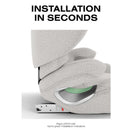 Cybex Solution T High-Back Booster Seat in City Grey, featuring Rigid LATCH with installation indicators.