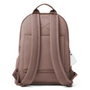 Large Dagne Dover Dakota Backpack in Dune color, featuring adjustable straps and a side pocket with a phone visible.