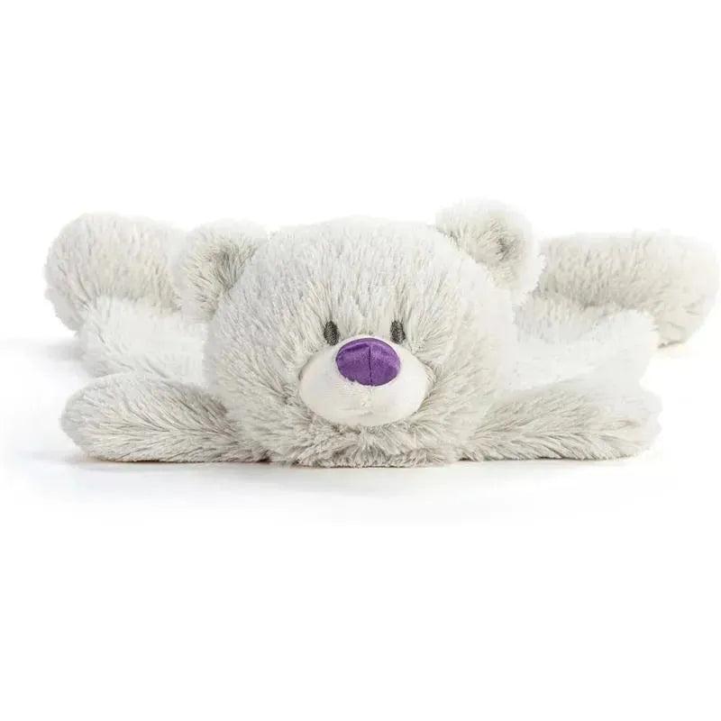 DEMDACO - Birthstone Amethyst and Grey, Stuffed Animal Blankie Bear February Image 2
