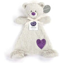 DEMDACO - Birthstone Amethyst and Grey, Stuffed Animal Blankie Bear February Image 5