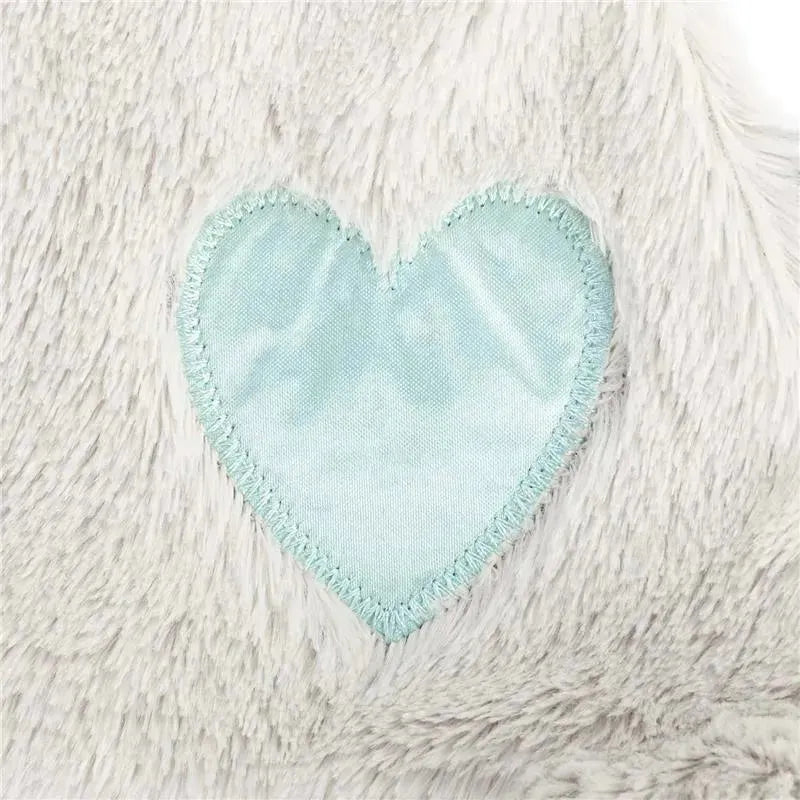 DEMDACO - Birthstone Color Aquamarine and Grey, Stuffed Animal Blankie Bear March Image 5