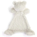 Stuffed animal blankie bear in soft grey, featuring a bear head and four attached arms, designed for comfort and warmth.