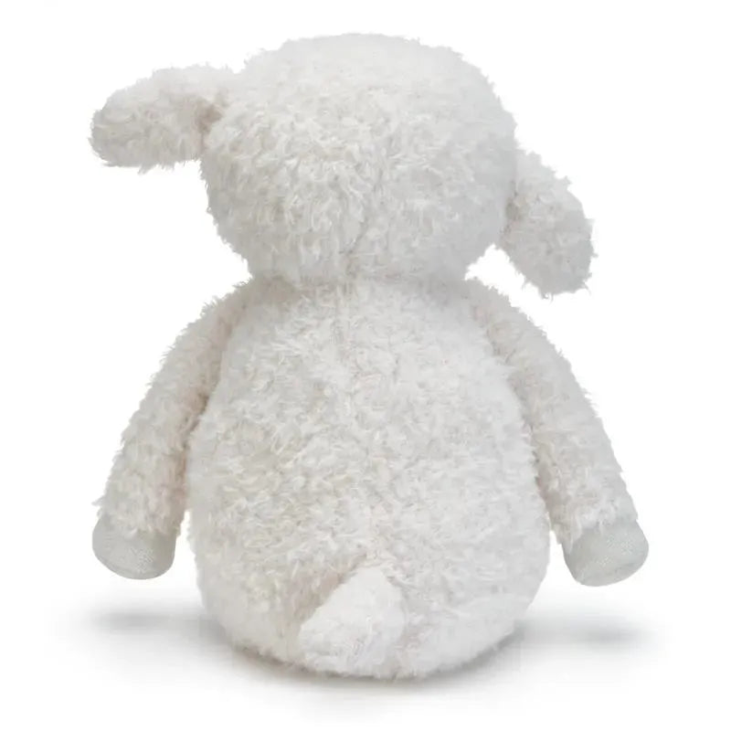 Soft plush white lamb toy with a textured, fluffy body, designed for comfort and support at bedtime.