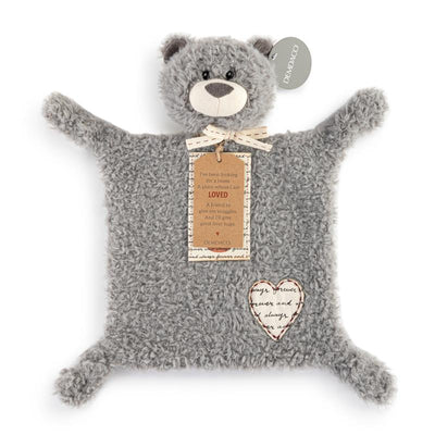 Demdaco - Loved Bear Blankie, Gray Image 1