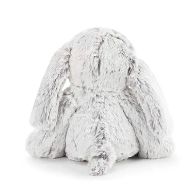 Luxurious pink elephant rattle featuring soft plush material and raised textures for sensory stimulation.