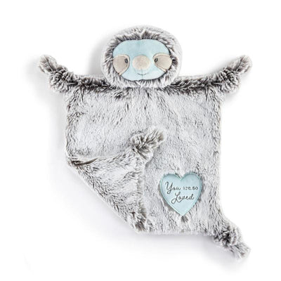 Demdaco - Luxurious Sloth Blankie, Blue Image 1