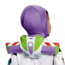 Buzz Lightyear Deluxe Costume for infants featuring a purple hood and distinctive space ranger shoulder pads.