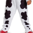 Deluxe Paw Patrol Marshall toddler costume featuring white fabric with black spots, resembling a Dalmatian, paired with red shoes.
