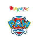 Deluxe Paw Patrol Marshall costume logo by Disguise, featuring colorful design with paw print and shield motif.