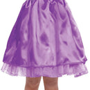 Purple satin skirt with a layered tulle underskirt, designed for a Paw Patrol Skye costume.