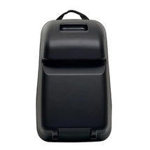 Black Doona X Storage Basket featuring a sleek design, includes a convenient handle and spacious compartments for organization.