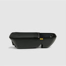 Black Doona X Storage Basket featuring a zippered top, designed for convenient storage with a sleek, minimalist design.