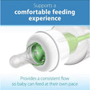 Anti-Colic baby bottle with a Level 1 slow-flow nipple, emphasizing comfortable feeding and consistent flow for babies.