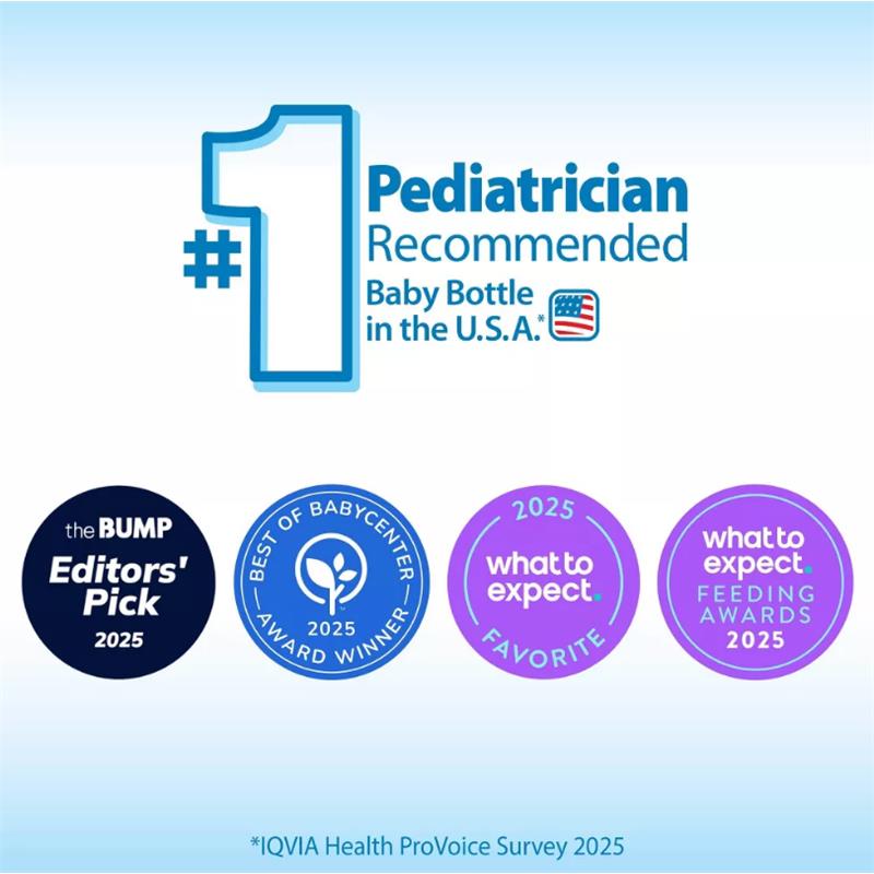Dr. Brown 4 Oz/120 Ml Narrow Anti-Colic Options+ Baby Bottle With Happy Paci, 3Pk