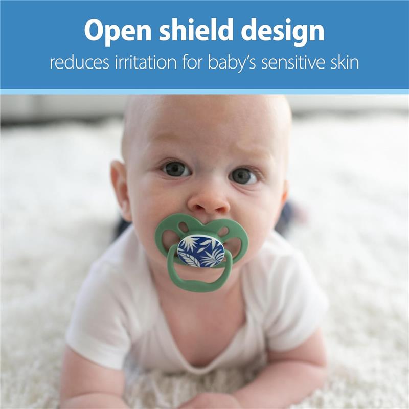 Dr. Brown 4Pk Advantage Glow-in-the-Dark Baby Pacifier, Stage 2, The Dark Purple Nature Image 3