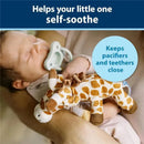 Dr Brown - Baby Lovey Pacifier and Teether Holder, Giraffe with Green HappyPaci, 0-6m Image 6