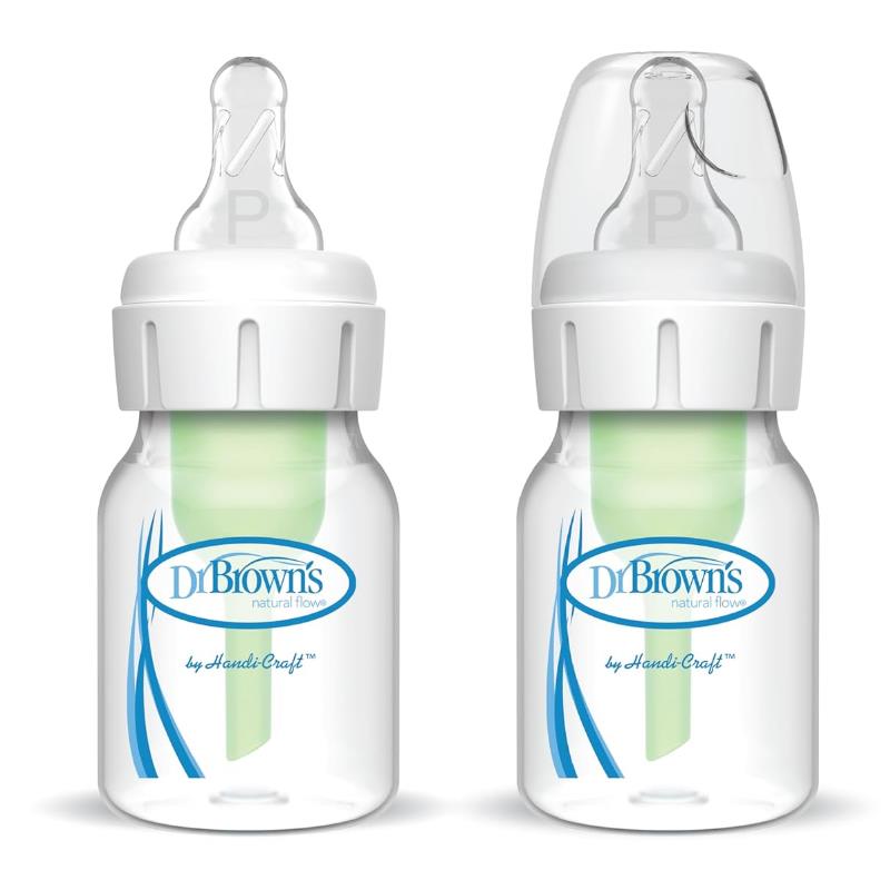 Dr. Brown 2Pk Options Standard Neck Bottle With Preemie Nipple 2 Oz/60 Ml Image 2