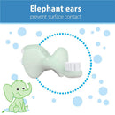 Dr. Brown’s Infant-to-Toddler Training Toothbrush Set, Mint Elephant with Fluoride-Free Strawberry Baby Toothpaste Image 5