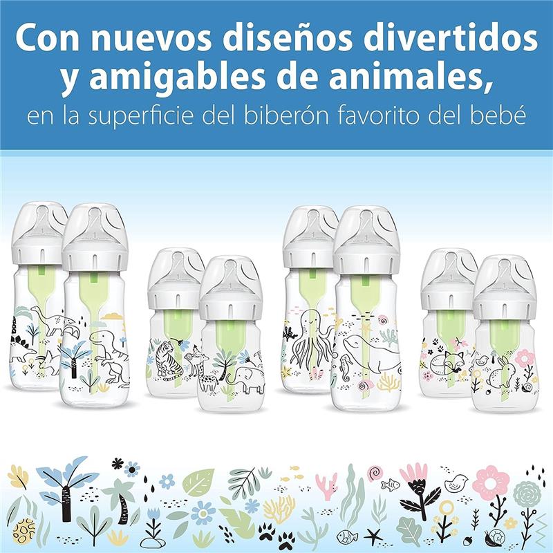 Dr. Brown's - 5Oz/150Ml Options+ Wide-Neck Designer Bottles, Jungle Designs, 2-Pack Image 2