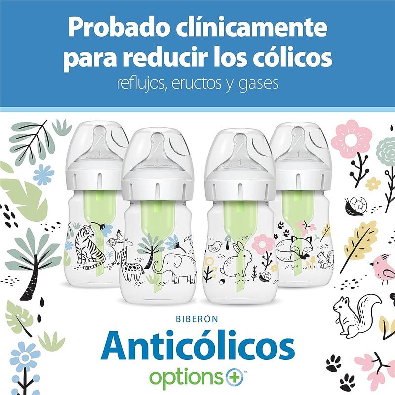 Dr. Brown's - 5Oz/150Ml Options+ Wide-Neck Designer Bottles, Jungle Designs, 2-Pack Image 3