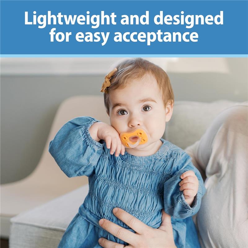 Dr. Brown's Advantage One-Piece Silicone Baby Pacifier, Stage 2, Neutral Image 5