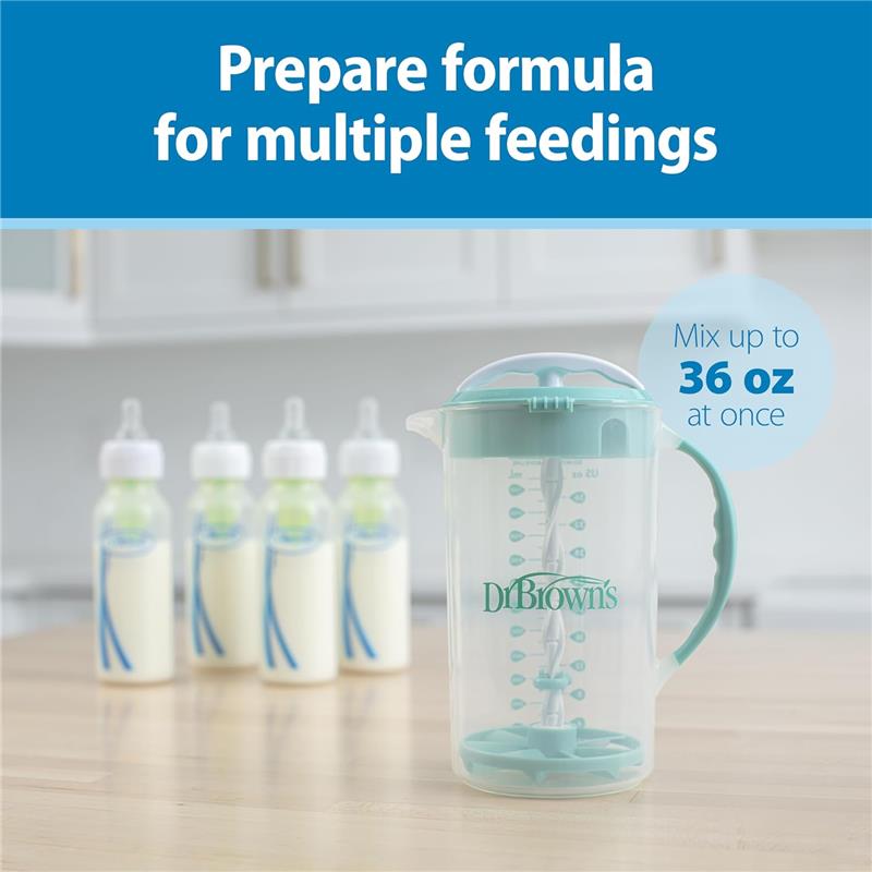 Dr. Brown's Baby Formula Mixing Pitcher with Adjustable Stopper, Olive Image 5