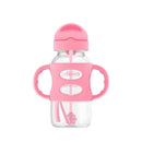 Dr. Brown's - Wide-Neck Sippy Straw Bottles W/ Silicone Handles, Pink Image 1