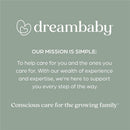 Dreambaby brand message highlighting their mission to support families with care and expertise.
